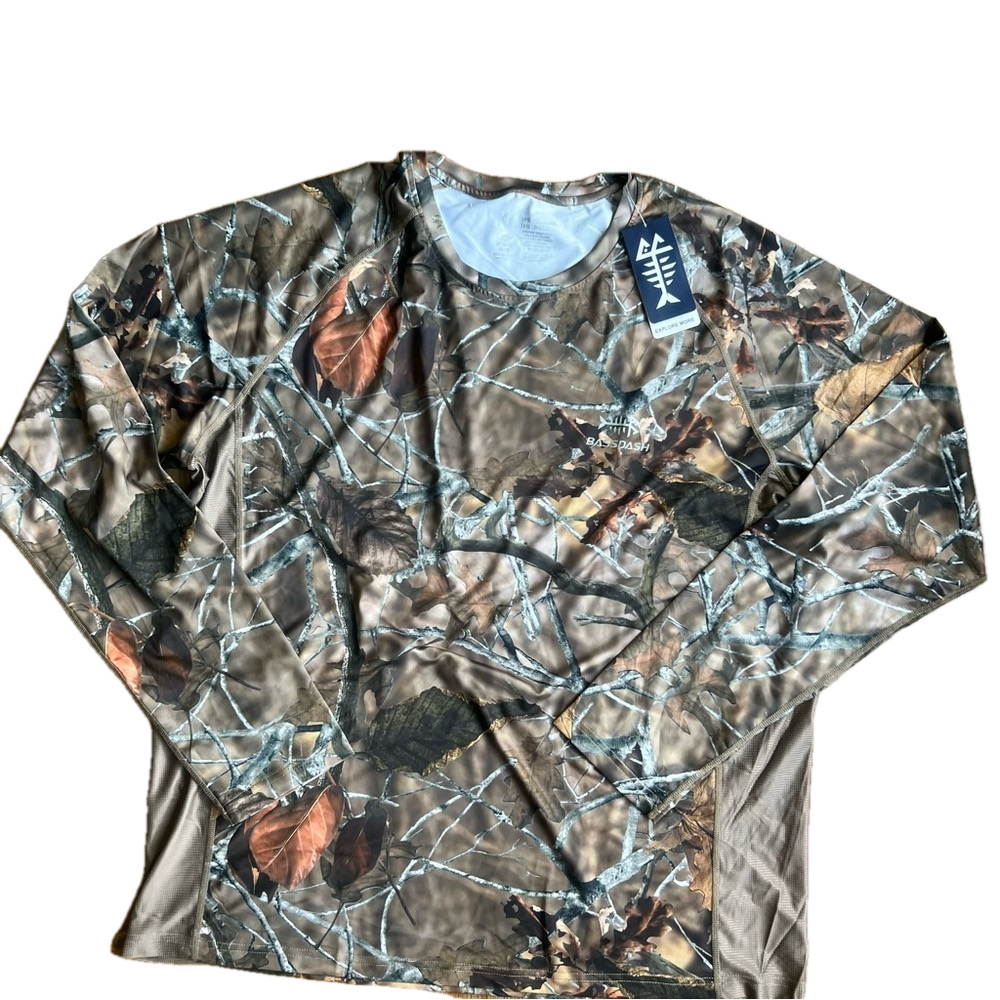 BassDash Fishing Camo Long Sleeve Shirt Men’s Size XL SKU#C24177